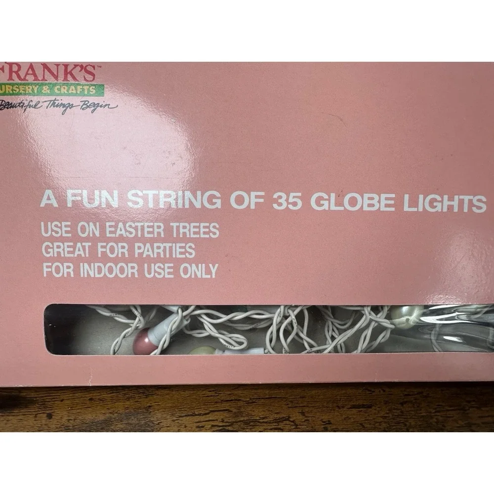 Franks Nursery and Crafts Fun String Globe Lights‎ Easter Tree Colorful Vintage